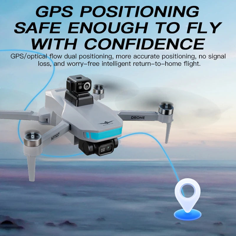 KF107 Drone Profissional GPS 4K