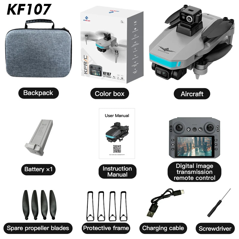 KF107 Drone Profissional GPS 4K