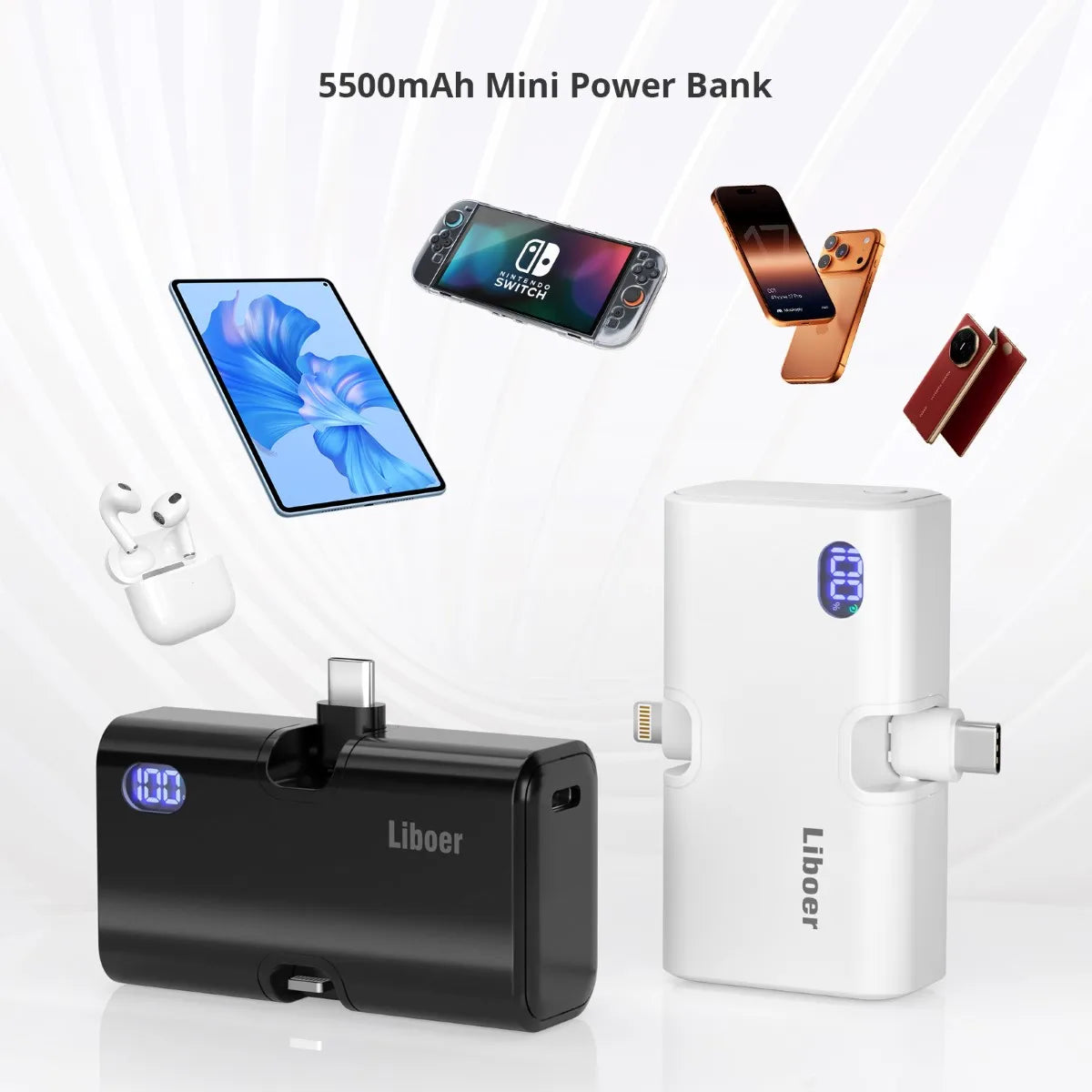 Mini Power Bank portátil 5500mah
